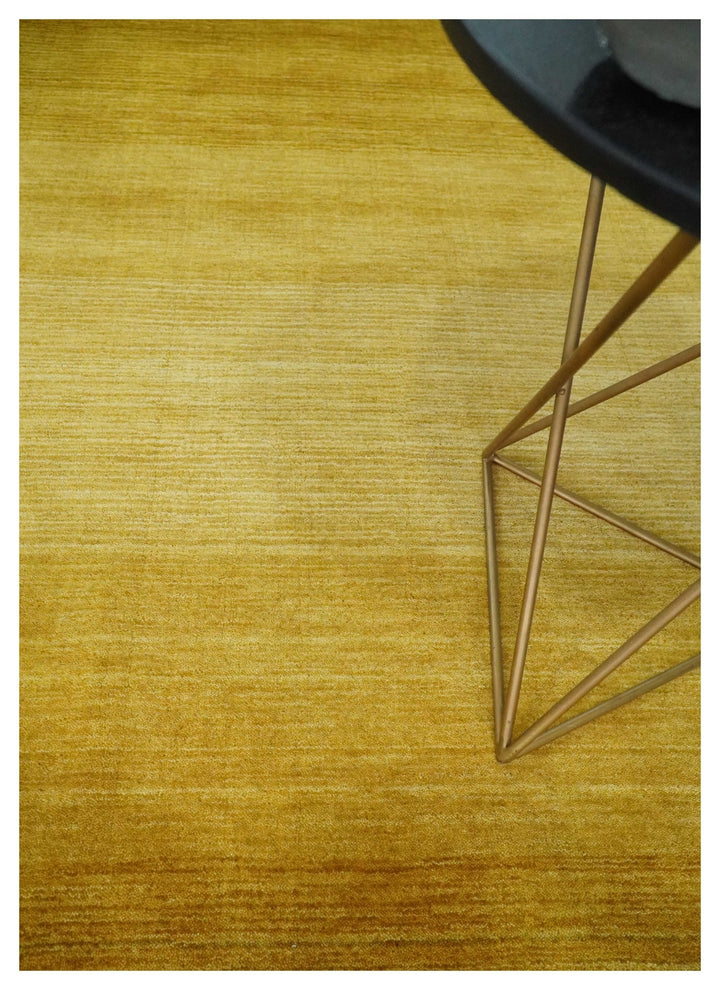 5.7x7.7 Ombre Brown and Gold Woollen Hand Woven Southwestern Gabbeh Rug - The Rug Decor