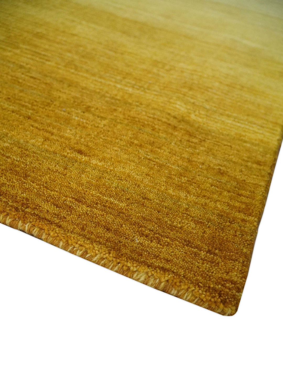 5.7x7.7 Ombre Brown and Gold Woollen Hand Woven Southwestern Gabbeh Rug - The Rug Decor