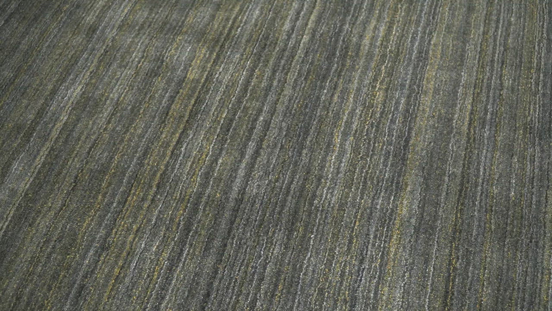 Shaded Olive and Gray Scandinavian 5x7 Blended bamboo Silk Flatwoven Area Rug | HL43