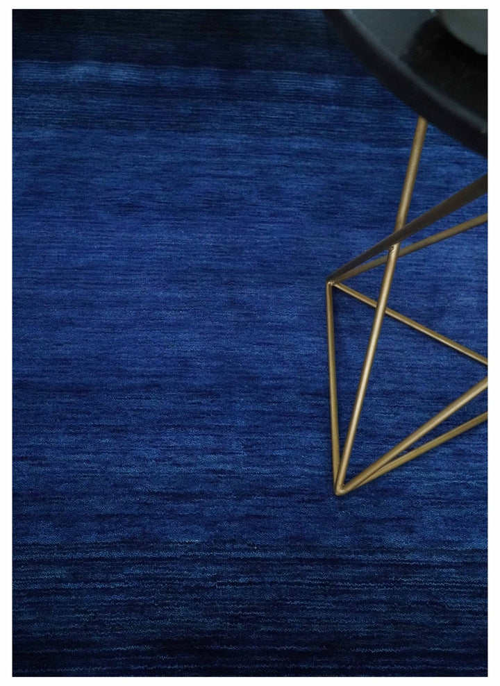 5x7 Ombre Premium look Blue Wool Hand Woven Southwestern Gabbeh Rug - The Rug Decor