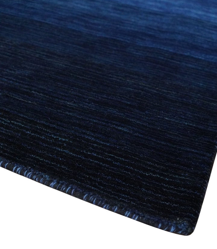5x7 Ombre Premium look Blue Wool Hand Woven Southwestern Gabbeh Rug - The Rug Decor