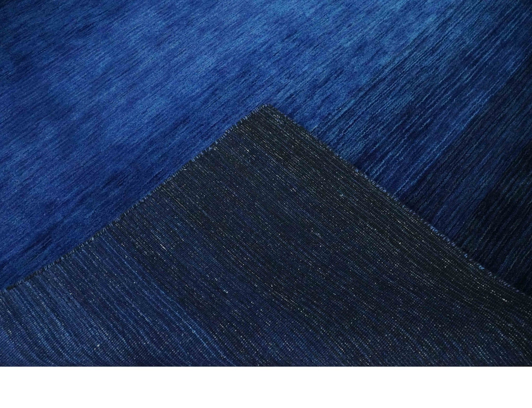 5x7 Ombre Premium look Blue Wool Hand Woven Southwestern Gabbeh Rug - The Rug Decor