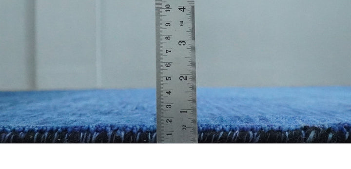 5x7 Ombre Premium look Blue Wool Hand Woven Southwestern Gabbeh Rug - The Rug Decor