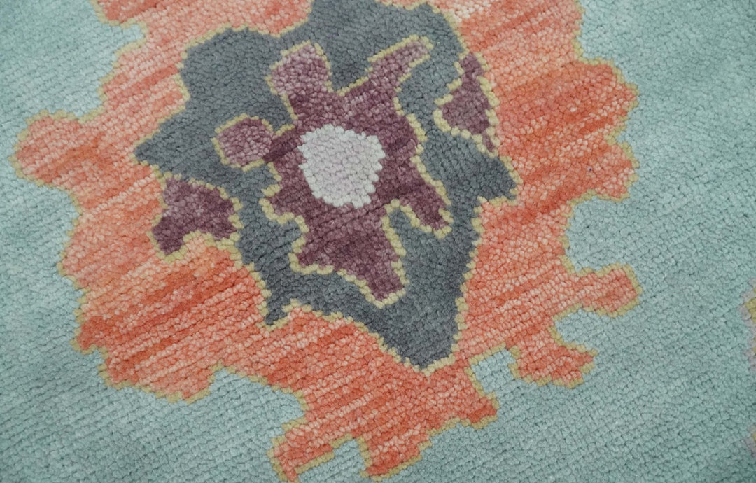 5x8, 6x9, 8x10, 9x12, 10x14 and 12x15 Hand Knotted Persian Oushak Blue and Gray Wool Area Rug | TRDCP811 - The Rug Decor