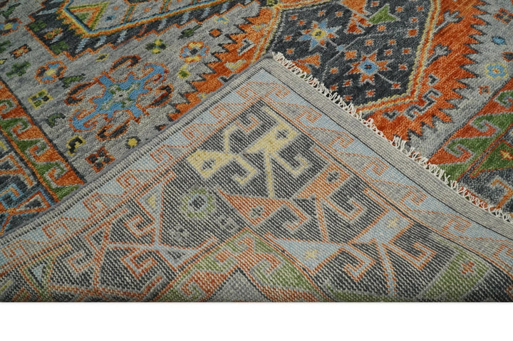5x8, 6x9, 8x10, 9x12, 10x14 and 12x15 Hand Knotted Silver and Rust Oriental Traditional Persian Area Rug | TRDCP681 - The Rug Decor