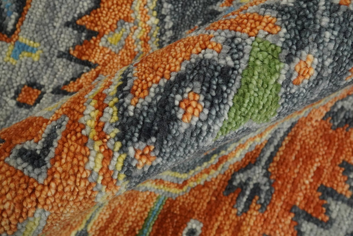 5x8, 6x9, 8x10, 9x12, 10x14 and 12x15 Hand Knotted Silver and Rust Oriental Traditional Persian Area Rug | TRDCP681 - The Rug Decor