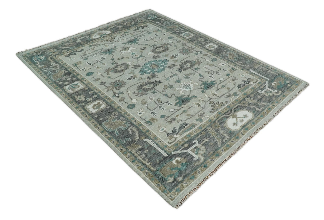 5x8, 6x9, 8x10, 9x12, 10x14 and 12x15 Silver, Gray and Brown Traditional Persian Hand Knotted Area Rug | TRDCP807 - The Rug Decor