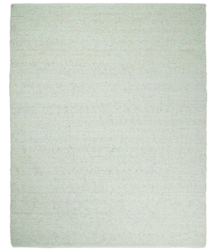 5x8, 6x9 and 8x10 Chunky Soft Flatweave Solid White Handwoven Area Rug | BER3 - The Rug Decor