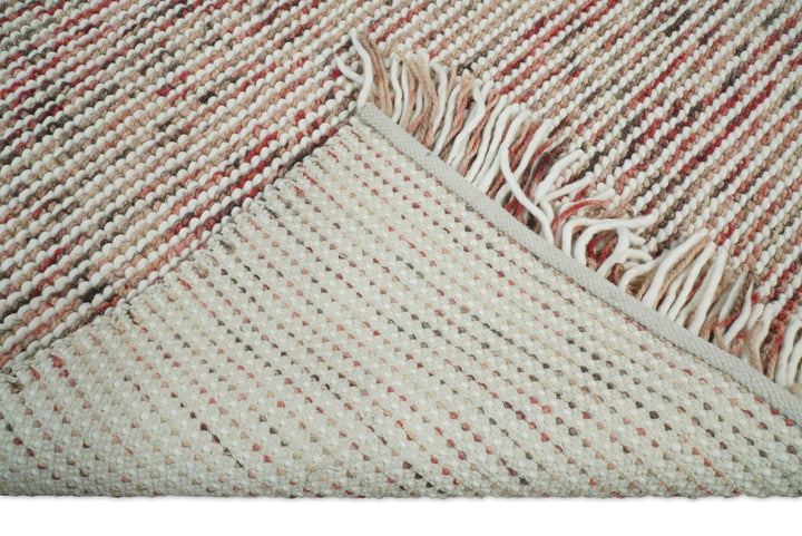 5x8 and 8x10 Hand Made Blue Woolen Chunky and Soft Area Rug | JOY3 - The Rug Decor