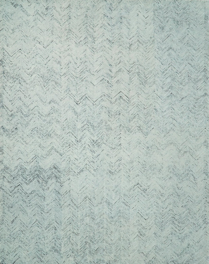 5x8 and 8x10 Hand Made Woolen Modern Blue and Ivory Area Rug | EVE001 - The Rug Decor