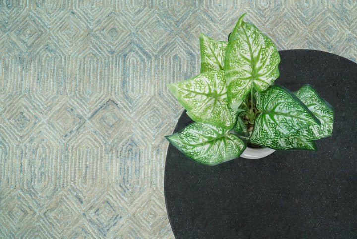 5x8 and 8x10 Hand Made Woolen Modern Camel and Blue Area Rug | EVE004 - The Rug Decor