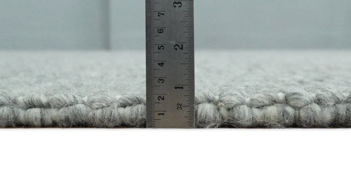 5x8 and 8x10 Solid Gray Chunky Handwoven Wool Area Rug, Layering Rug | TRD2381 - The Rug Decor