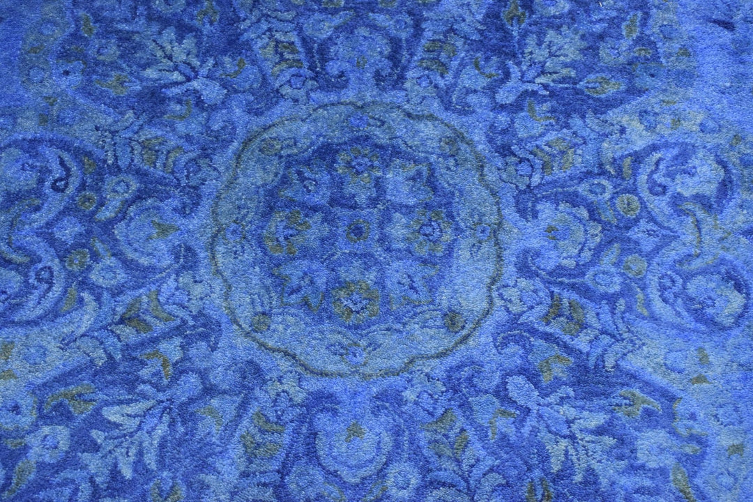 5x8 Blue Handmade Overdyed Wool Area Rug | TUF10 - The Rug Decor