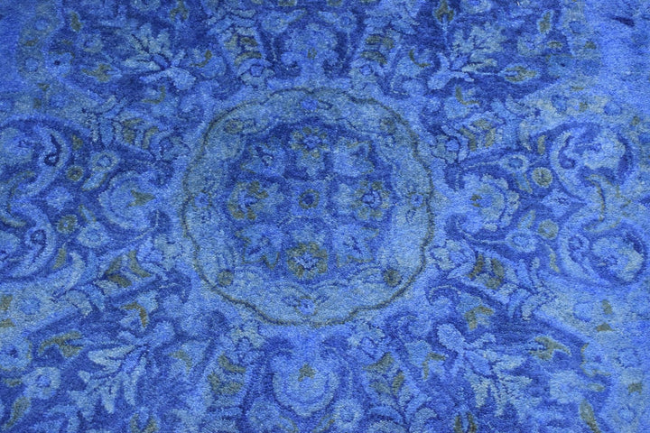 5x8 Blue Handmade Overdyed Wool Area Rug | TUF10 - The Rug Decor