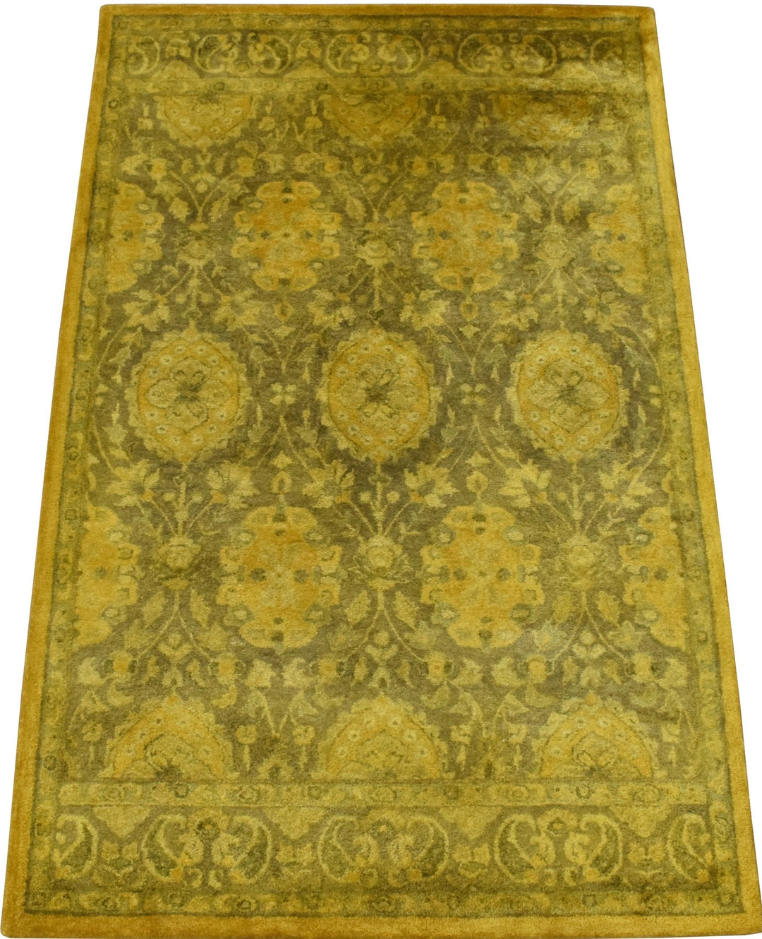 5x8 Gold Handmade Overdyed Wool Area Rug | TUF7 - The Rug Decor