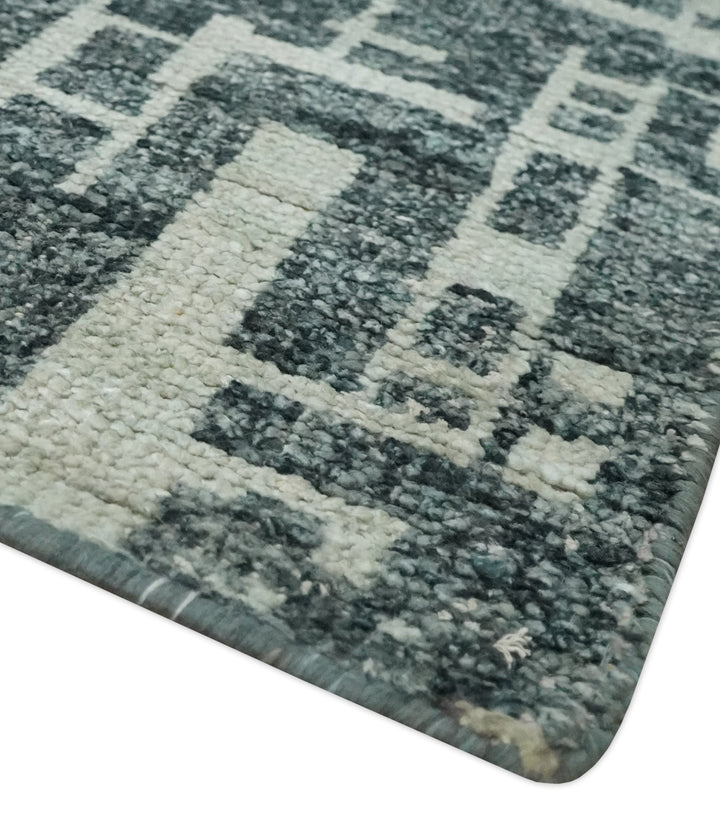 5x8 Hand Knotted Gray, Charcoal and Ivory Modern Abstract Contemporary Recycled art silk Area Rug - The Rug Decor