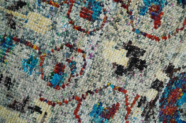 5x8 Hand Knotted Multicolor Antique Persian Style Contemporary Recycled Silk Area Rug | OP84 - The Rug Decor