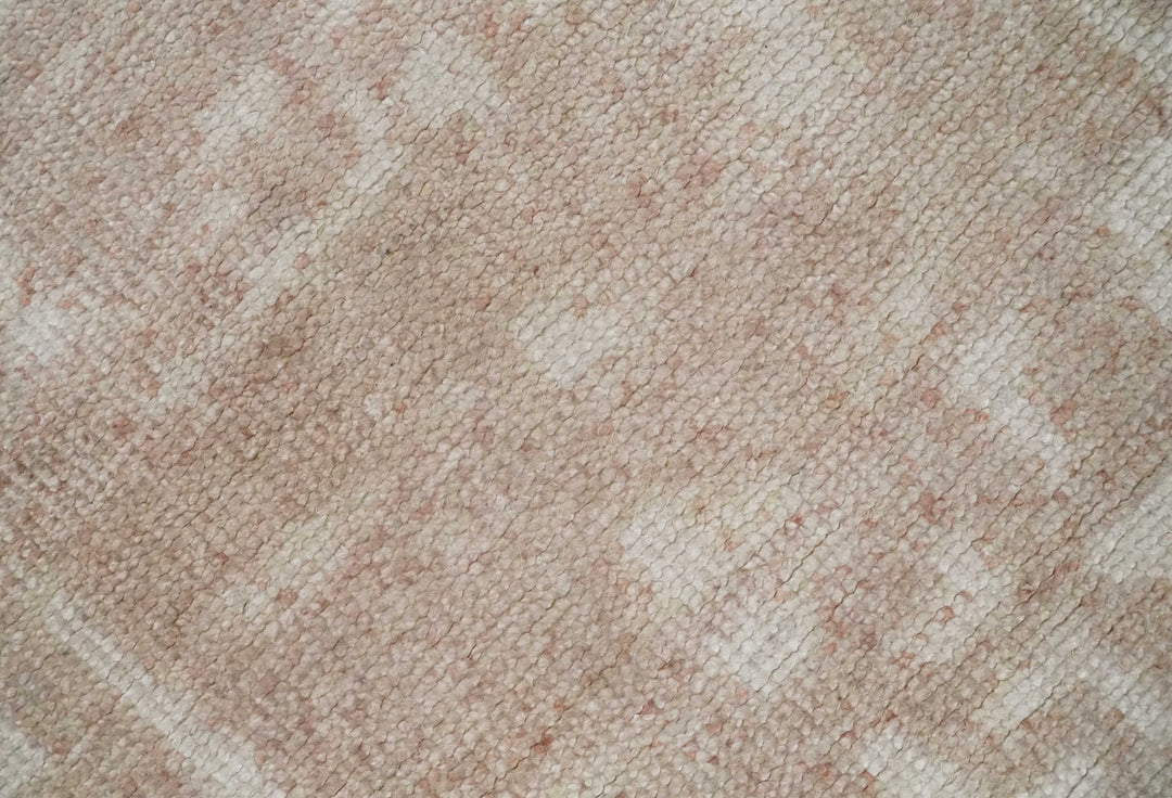 5x8 Hand Knotted Tan and Ivory Modern Abstract Contemporary Recycled Silk Area Rug - The Rug Decor