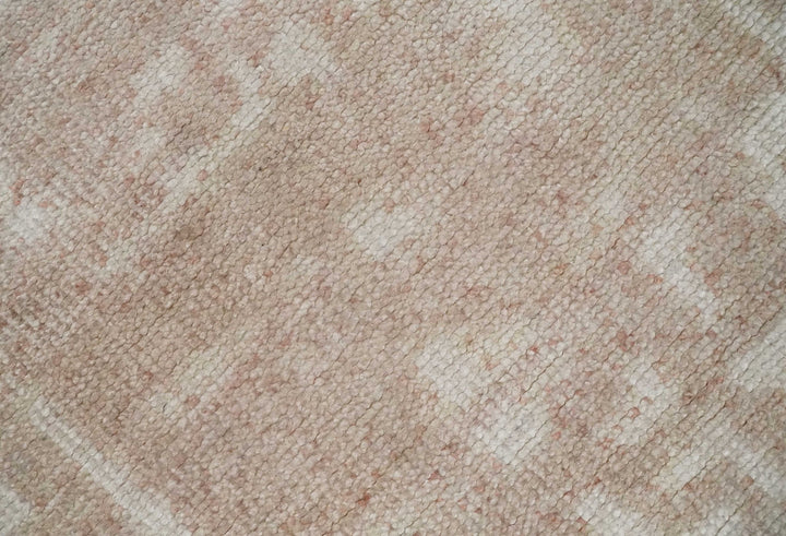 5x8 Hand Knotted Tan and Ivory Modern Abstract Contemporary Recycled Silk Area Rug - The Rug Decor