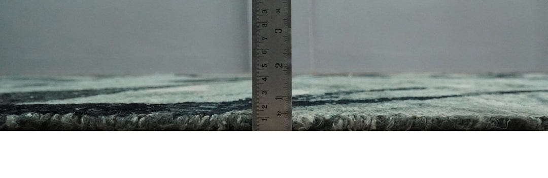 5x8 Hand Knotted Teal, Black and Ivory Antique Persian Style Contemporary Bamboo Silk Area Rug | OP75 - The Rug Decor