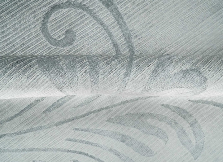 5x8 Hand Woven and hand carved Carved Silver and Gray Floral Art Silk Rug | KNT9 - The Rug Decor