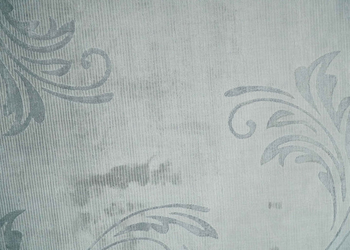 5x8 Hand Woven and hand carved Carved Silver and Gray Floral Art Silk Rug | KNT9 - The Rug Decor