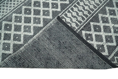 5x8 Hand woven tribal Woolen Chunky and Soft White and Black Wool Area Rug | TRDMA22 - The Rug Decor