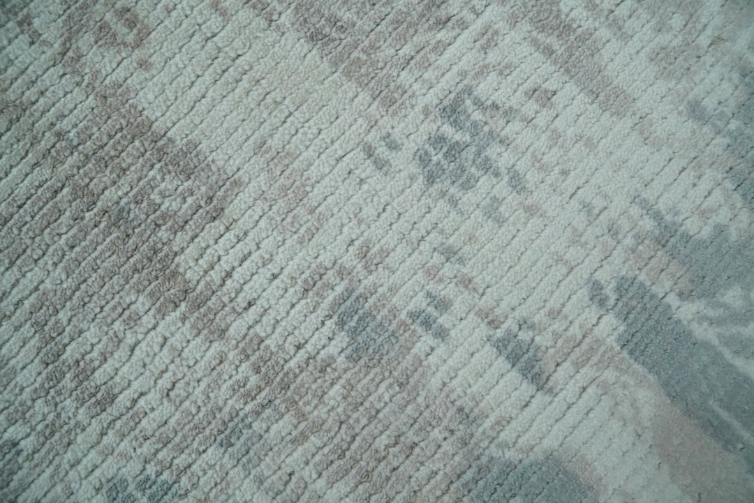 5x8 Modern Abstract Blue and Brown Rug hand made wool rug | QT6 - The Rug Decor