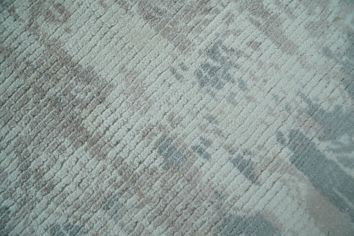 5x8 Modern Abstract Blue and Brown Rug hand made wool rug | QT6 - The Rug Decor