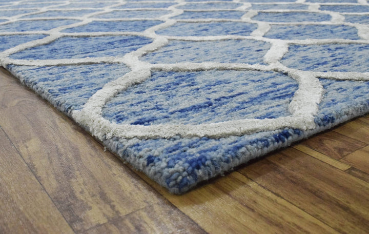 5x8 Modern Blue Handmade Area Rug - The Rug Decor