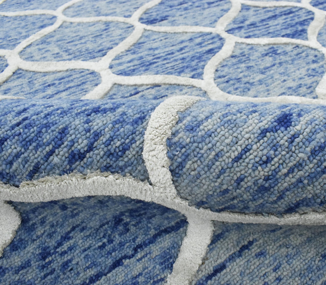 5x8 Modern Blue Handmade Area Rug - The Rug Decor