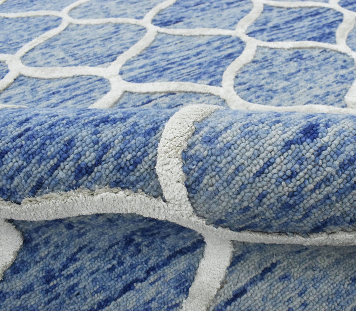 5x8 Modern Blue Handmade Area Rug - The Rug Decor