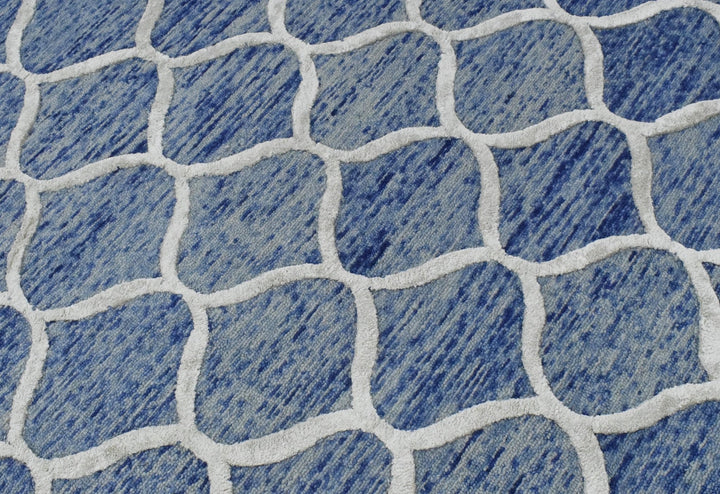 5x8 Modern Blue Handmade Area Rug - The Rug Decor