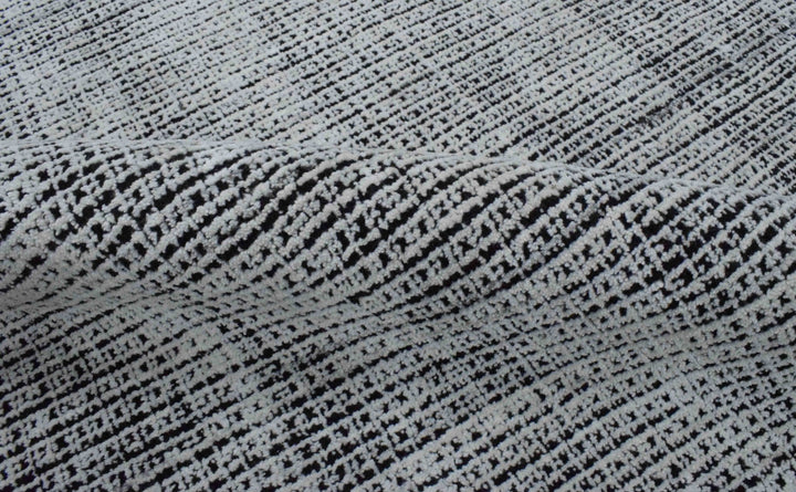 5x8 White and Black Handmade Area Rug Made With Fine Viscose - The Rug Decor