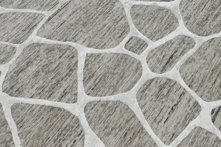 5x8 Wool and Viscose Area Rug | Handmade Area rug made with fine wool and Viscose | Bedroom Rug, Wool Rug, Brown and Ivory Rug, Living Room - The Rug Decor