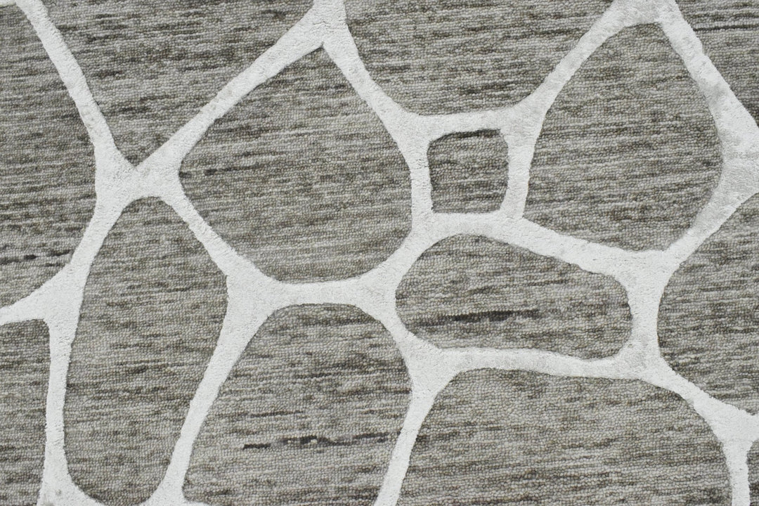 5x8 Wool and Viscose Area Rug | Handmade Area rug made with fine wool and Viscose | Bedroom Rug, Wool Rug, Brown and Ivory Rug, Living Room - The Rug Decor