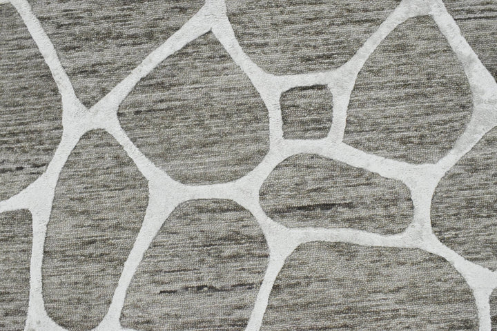 5x8 Wool and Viscose Area Rug | Handmade Area rug made with fine wool and Viscose | Bedroom Rug, Wool Rug, Brown and Ivory Rug, Living Room - The Rug Decor