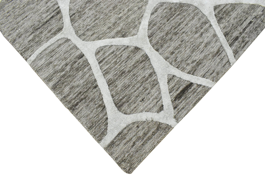 5x8 Wool and Viscose Area Rug | Handmade Area rug made with fine wool and Viscose | Bedroom Rug, Wool Rug, Brown and Ivory Rug, Living Room - The Rug Decor