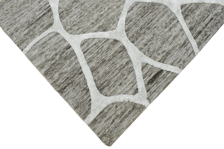 5x8 Wool and Viscose Area Rug | Handmade Area rug made with fine wool and Viscose | Bedroom Rug, Wool Rug, Brown and Ivory Rug, Living Room - The Rug Decor