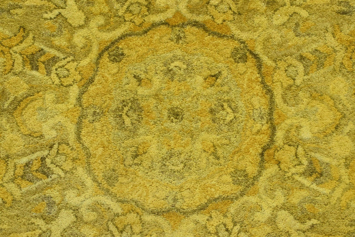 5x8 Wool Area Rug | Handmade Area rug made with fine wool and Overdyed | Bedroom Rug, Gold Overdyed Rug, Living Room Rug, Classic Style Rug - The Rug Decor