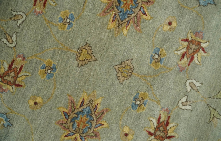 6x8 Fine Hand Knotted Blue and Ivory Traditional Vintage Persian Style Antique Wool Rug | AGR30 - The Rug Decor