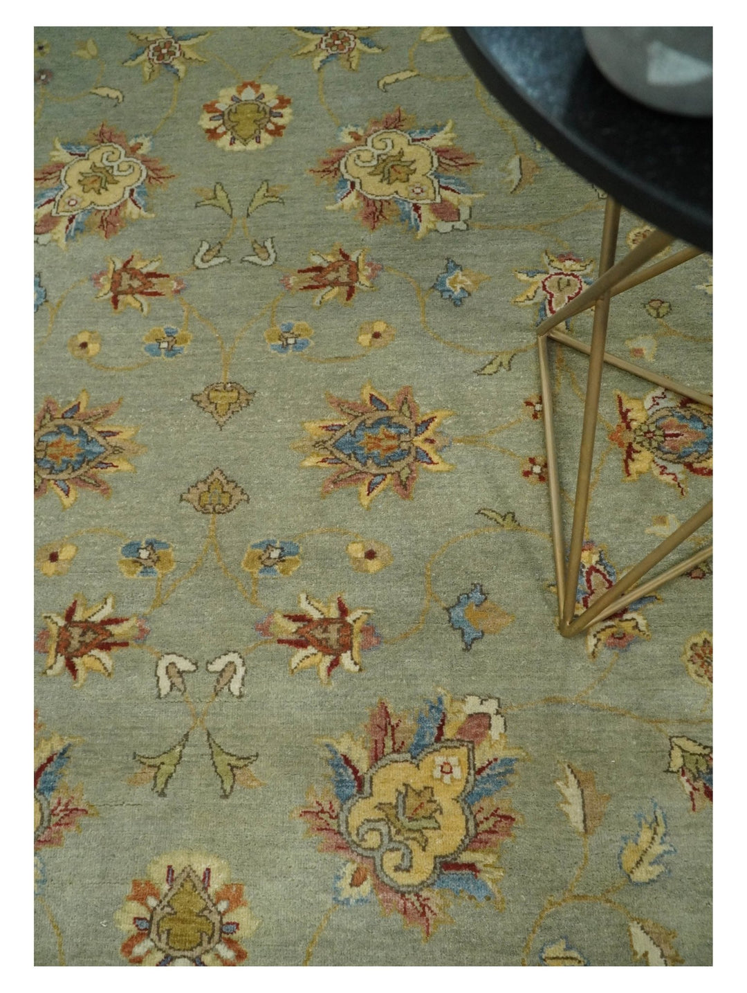 6x8 Fine Hand Knotted Blue and Ivory Traditional Vintage Persian Style Antique Wool Rug | AGR30 - The Rug Decor