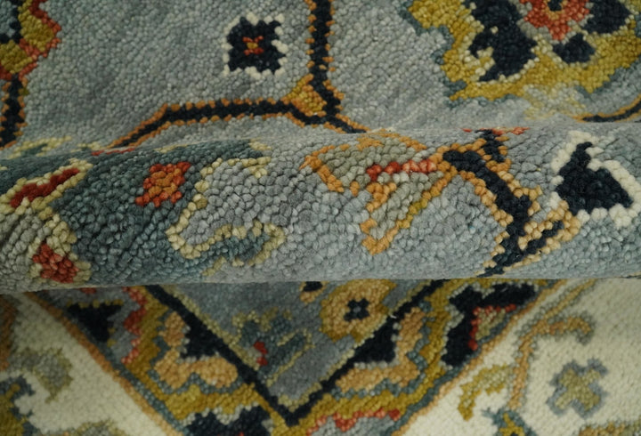 6x9, 8x10, 9x12, 10x14 and 12x15 Antique Traditional Persian Blue and Ivory Vintage Style Area Rug | TRDCP657 - The Rug Decor