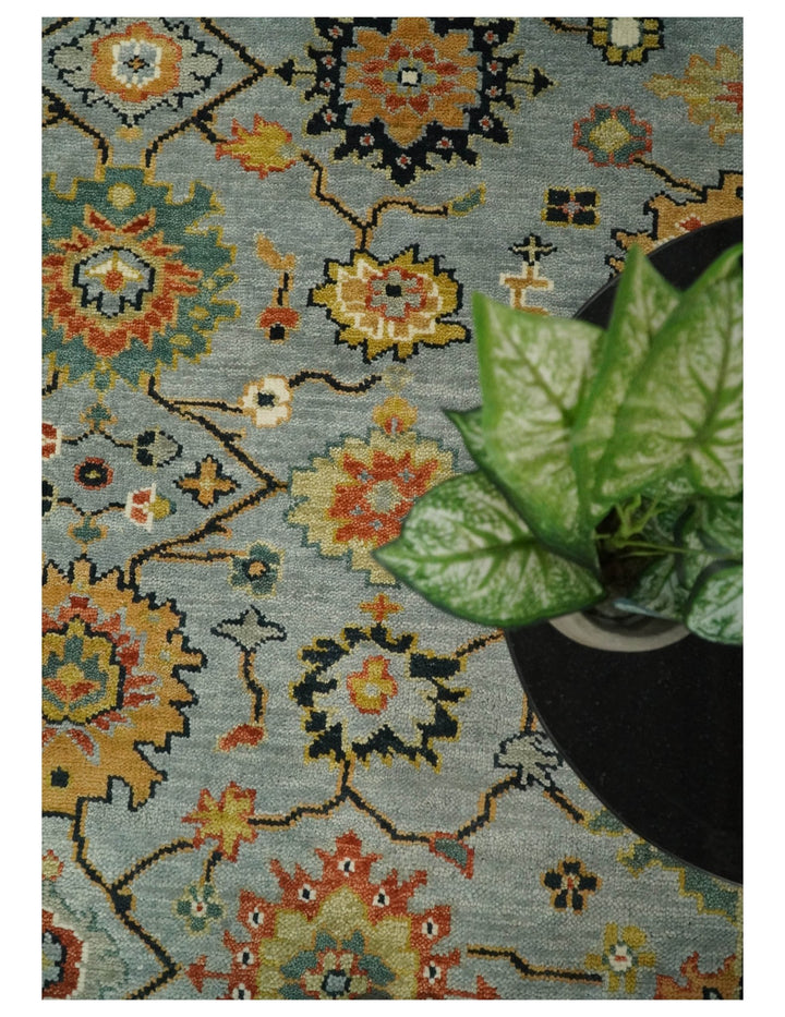 6x9, 8x10, 9x12, 10x14 and 12x15 Antique Traditional Persian Blue and Ivory Vintage Style Area Rug | TRDCP657 - The Rug Decor
