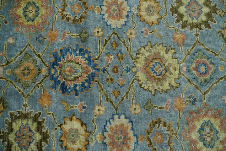 6x9, 8x10, 9x12, 10x14 and 12x15 Antique Traditional Persian Blue and Rust Area Rug | TRDCP131 - The Rug Decor