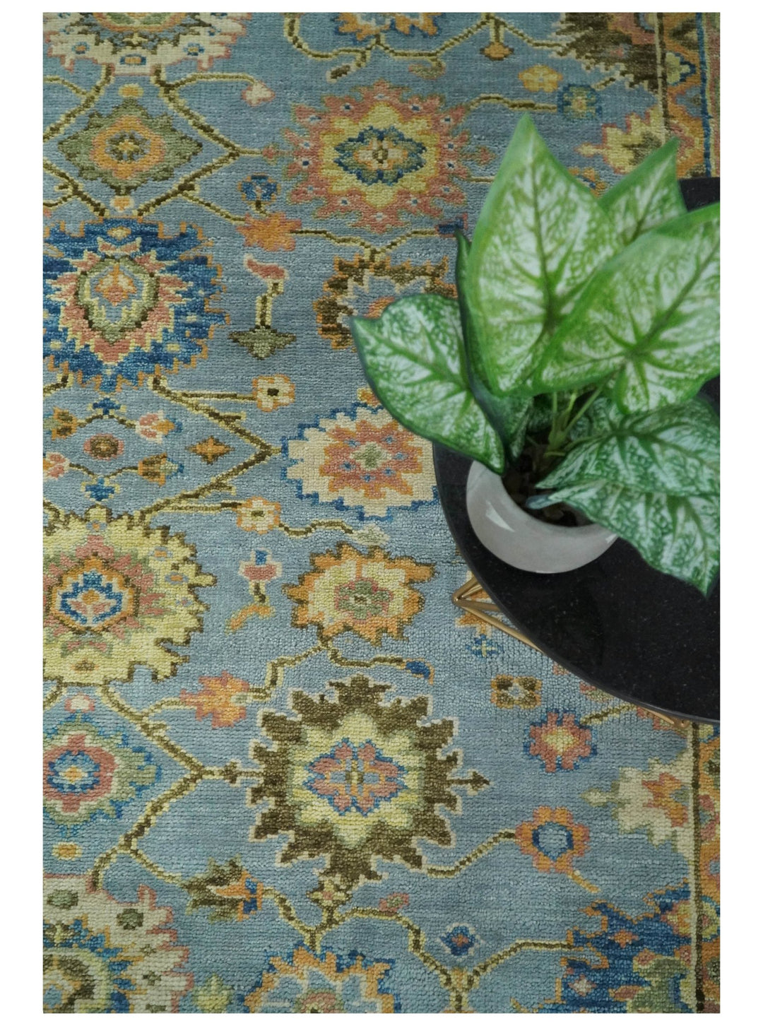 6x9, 8x10, 9x12, 10x14 and 12x15 Antique Traditional Persian Blue and Rust Area Rug | TRDCP131 - The Rug Decor