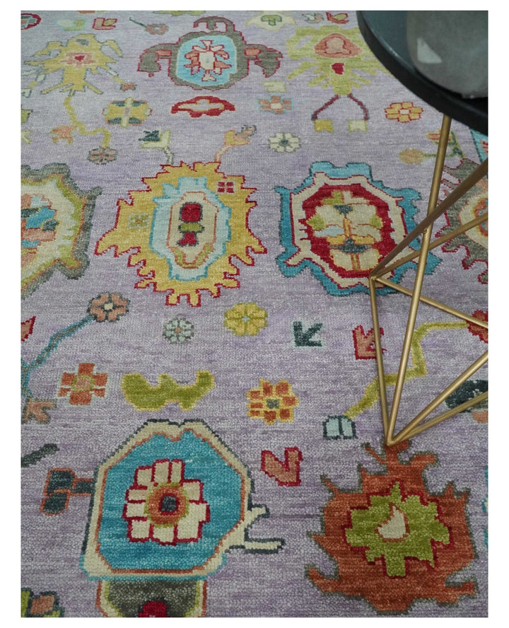 6x9, 8x10, 9x12, 10x14 and 12x15 Wool Traditional Persian Pink and Beige Vibrant Colorful Hand knotted Oushak Area Rug | TRDCP1046 - The Rug Decor