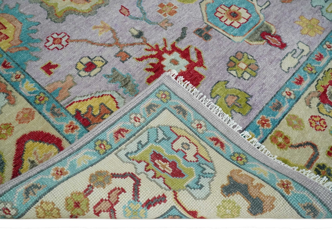 6x9, 8x10, 9x12, 10x14 and 12x15 Wool Traditional Persian Pink and Beige Vibrant Colorful Hand knotted Oushak Area Rug | TRDCP1046 - The Rug Decor