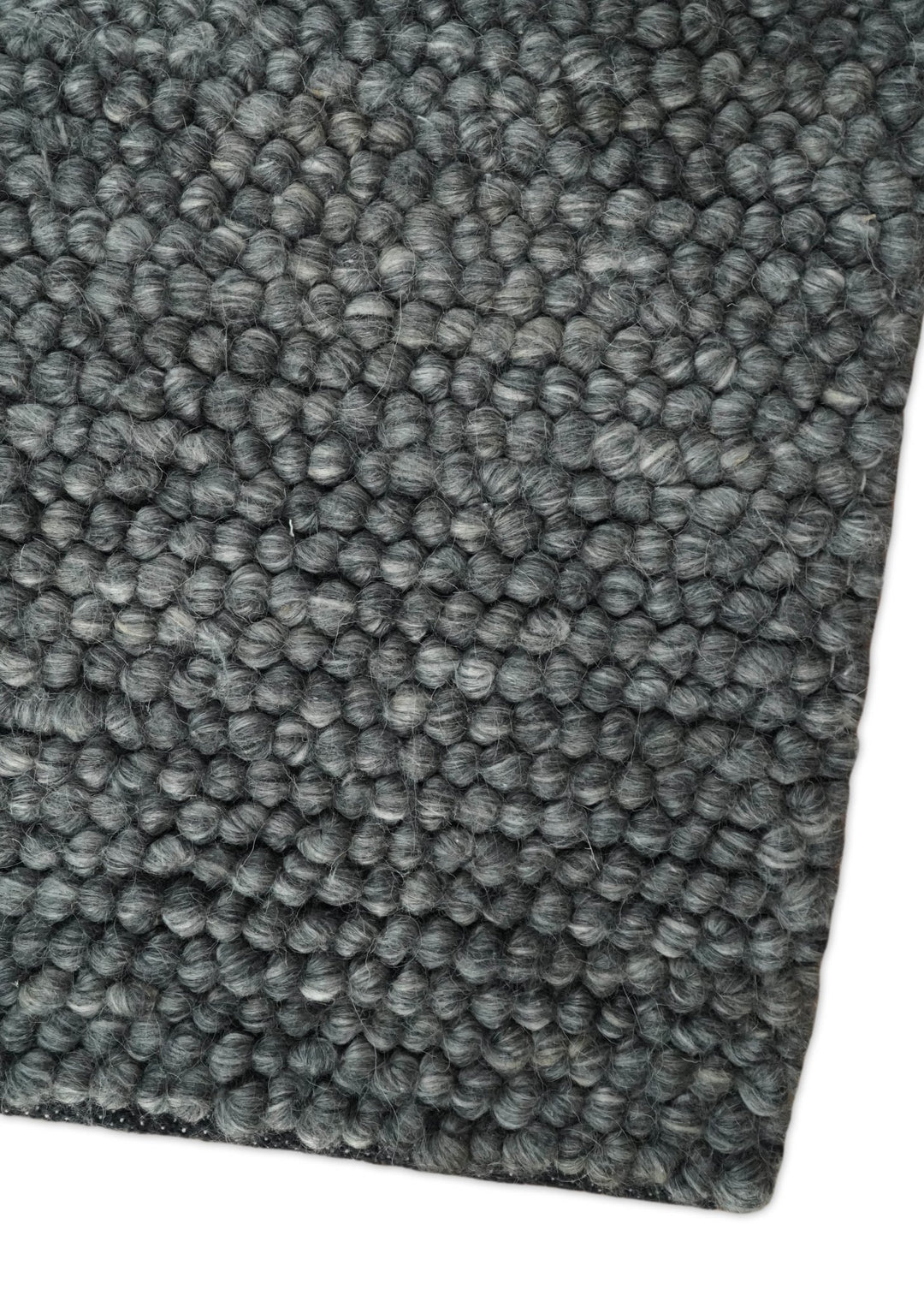 6x9 and 8x10 Solid Charcoal Gray Wool Blend Felted Chunky Hand Woven Area Rug | DOV2 - The Rug Decor