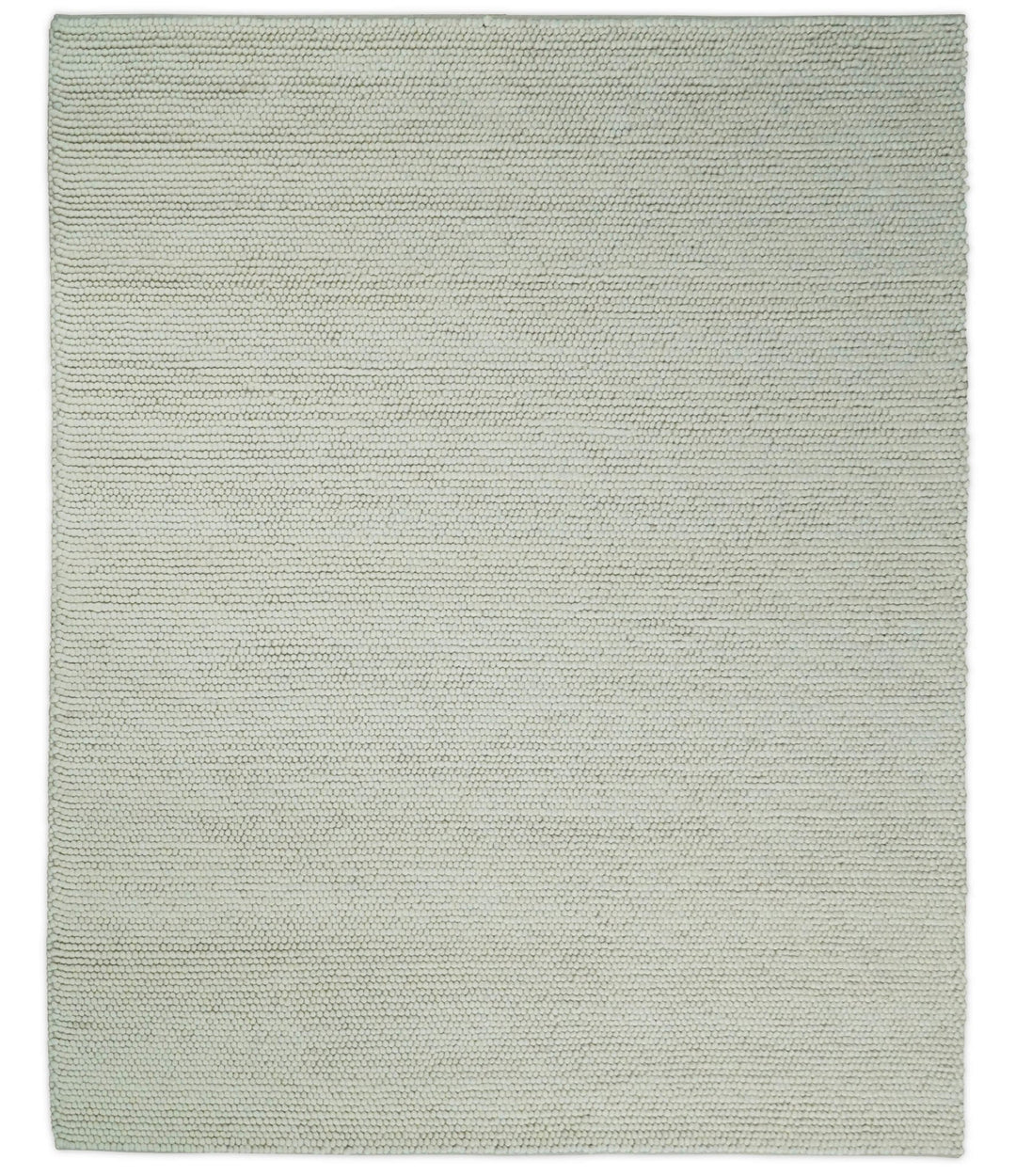 6x9 and 8x10 Solid Ivory Wool Blend Felted Chunky Hand Woven Area Rug | DOV1 - The Rug Decor